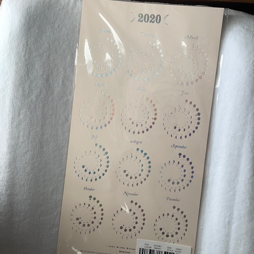 2020 Lunar Moon Phase Calendar - Madewell